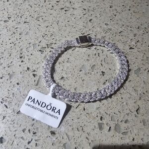 17 cm Pandora timeless pave Cuban chain bracelet